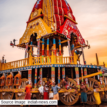 Ratha of Lord Jagannatha, his brother Lord Balabhadra, and his sister Devi Subhadra